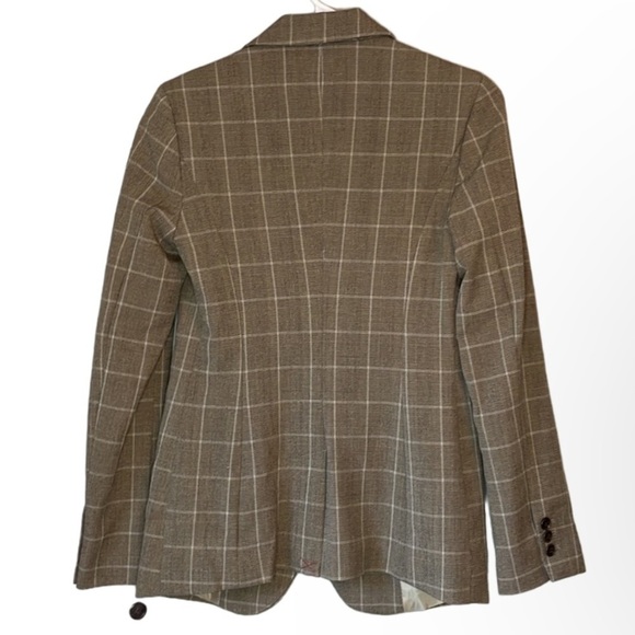 NWT A NEW DAY BROWN PLAID LINED BLAZER, SIZE 2 - Picture 3 of 9